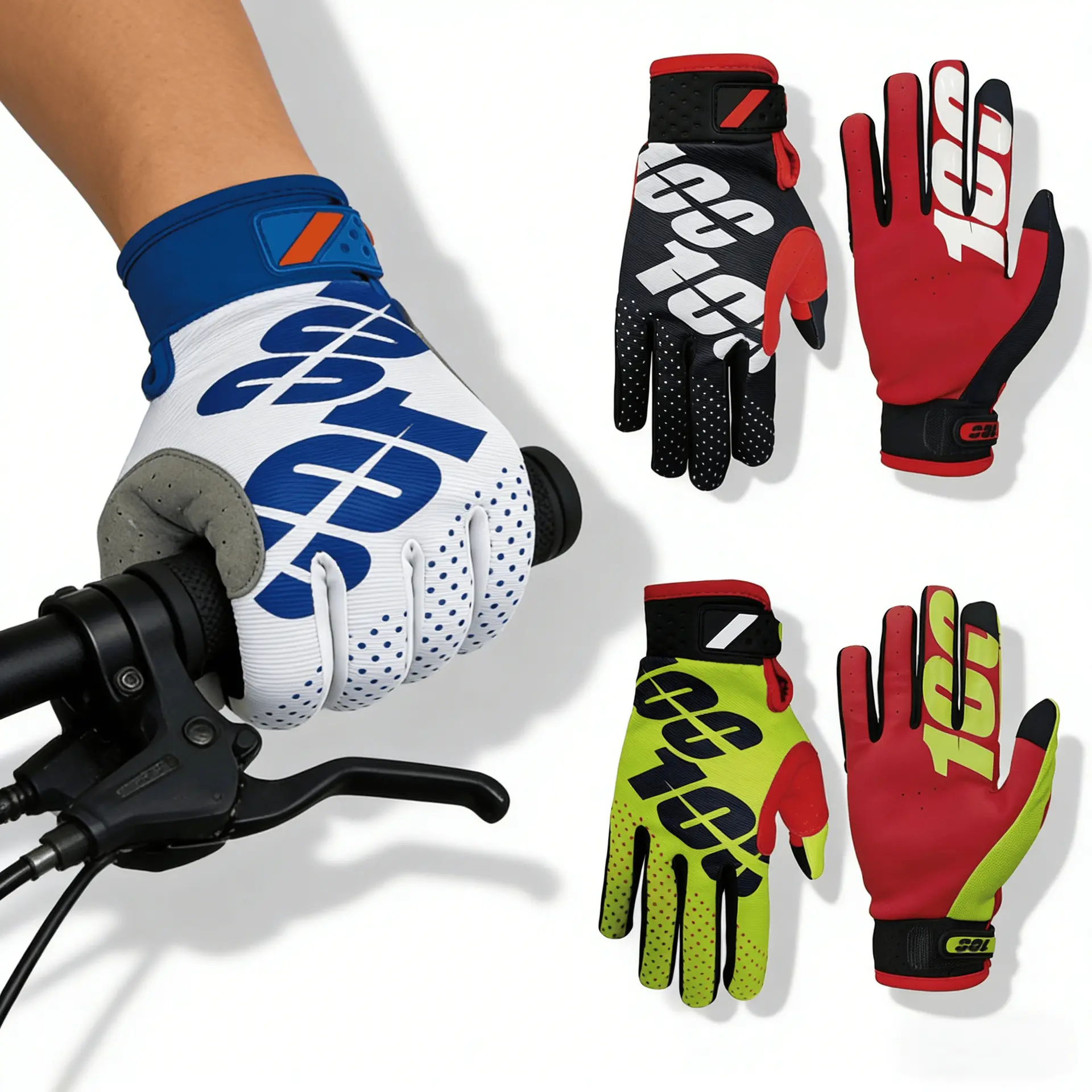 Unisex Sport Gloves, Fingerless Breathable Mesh Fabric for a Cool and Dry Grip, Adjustable Touchscreen Gloves for Cycling & Fishing, Nonslip, Dual Sport, Durable