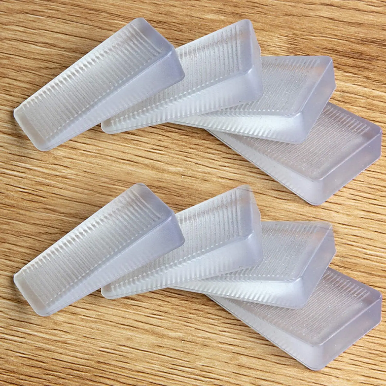 8 count Clear Shims, Shims for Leveling Furniture, Hard Table Wedges | Trimmable Hard Wedges Table Shims, Plastic Rubber Wedge, Furniture Leveler Wedges,  for Level Uneven Floors