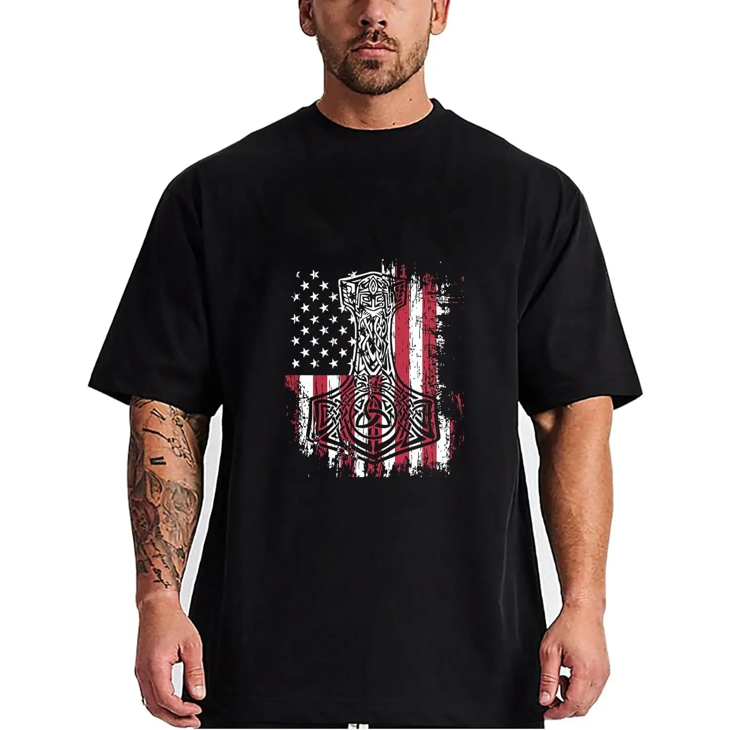 Skull Novelty T-Shirts Plus Size for Big and Tall Large T Shirts  Black Top Tees 1X-6X