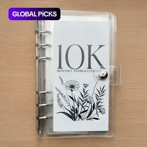 A6 12-Month Money-Saving Challenge Binder, 1-Count Budget Binder with Cash Envelopes, Savings Challenge Planner & Tracker Organizer for Home Office #GLOBAL PICKS