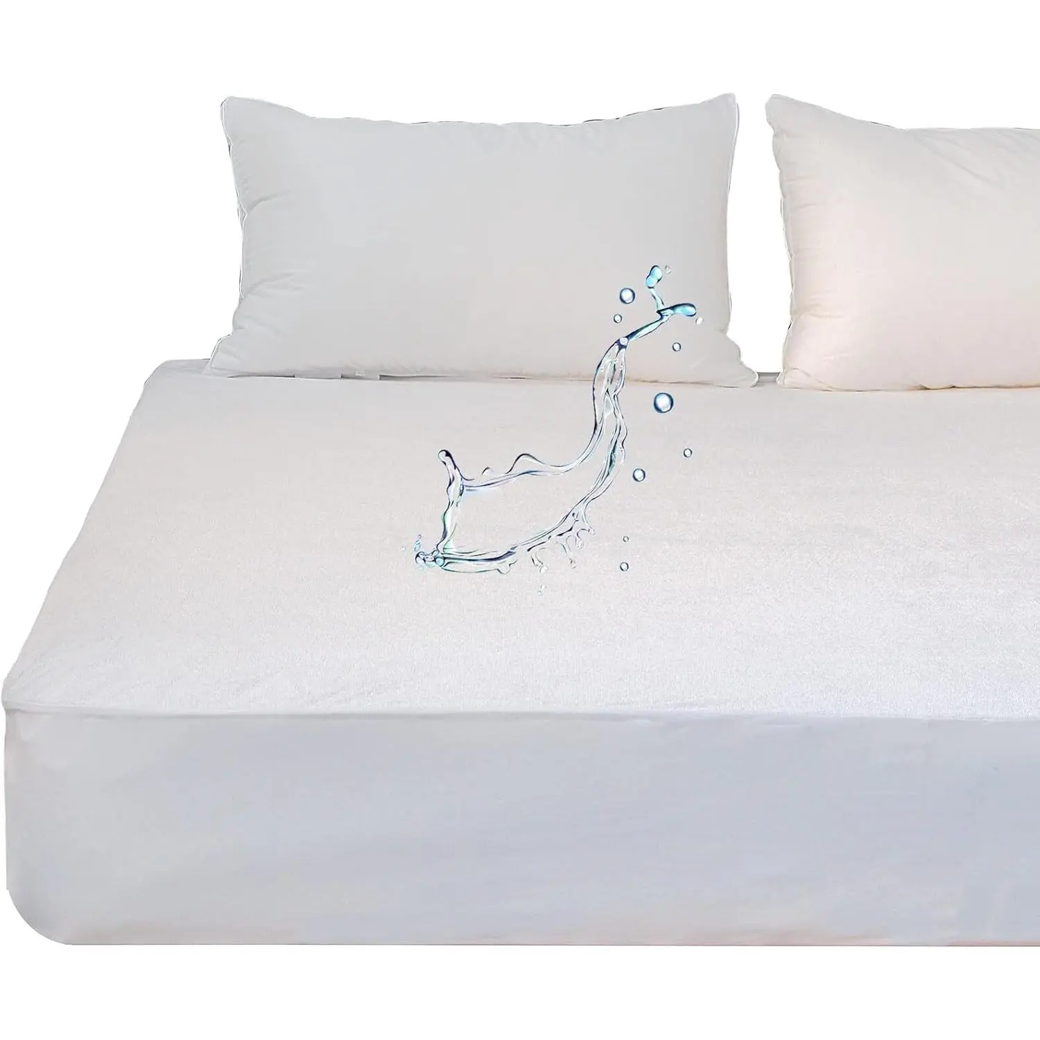 Waterproof RV Short Queen Mattress Protector for 60x75 Camper Bed Soft Bamboo Viscose Terry Quiet Breathable Fitted Mattress Cover