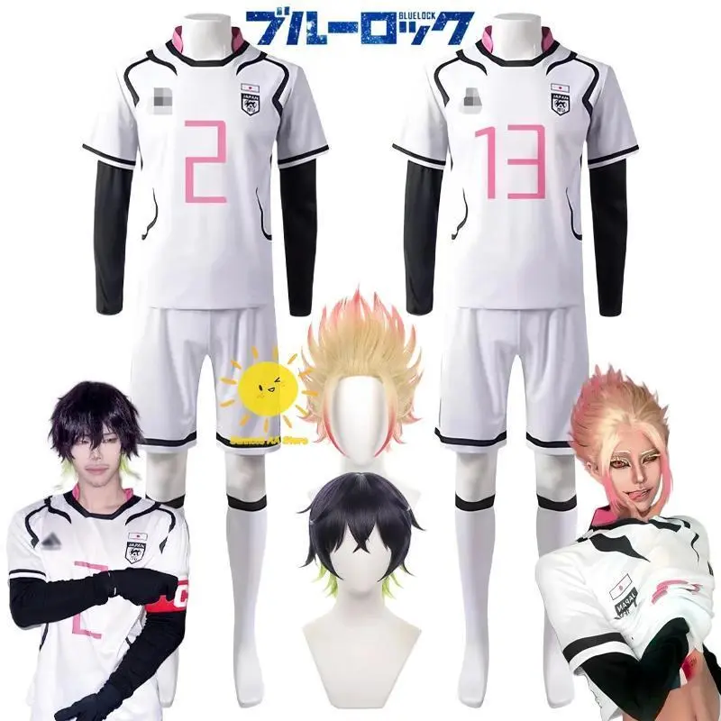 Anime Oliver Aiku Shidou Ryuusei Cosplay Blue Cosplay Costumes Lock Football Jersey Suits Aiku Wig Halloween Carnival Cos Unisex