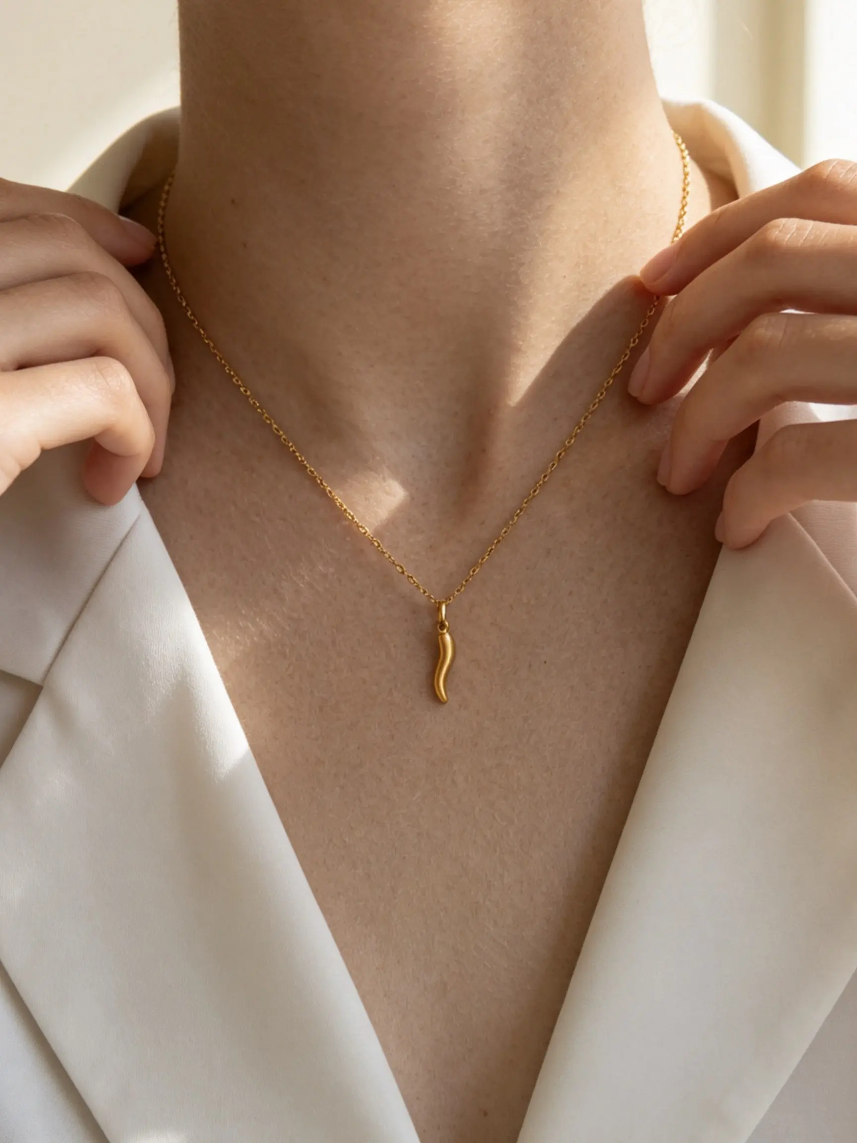 Chili Necklace, Cute and Stylish, Stainless Steel Pendant, Casual All-Season Jewelry, Perfect for Daily Wear