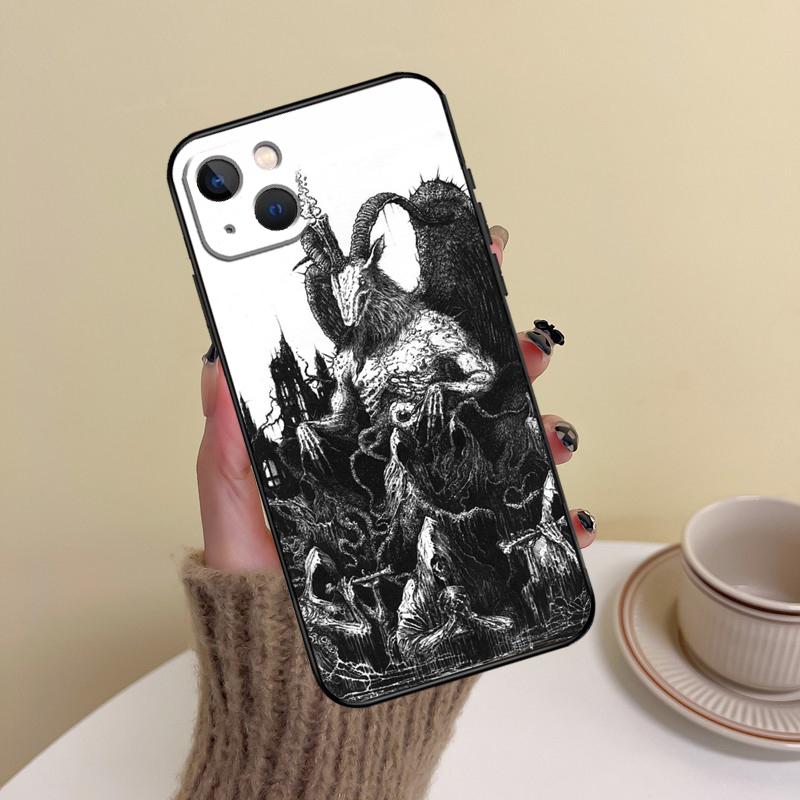 Devil Satan Dark Art Phone Case For iPhone 17 15 14 Plus 11 12 13 16 Pro Max Mini Max Soft Cover, Durable, Shockproof, Wireless Charging