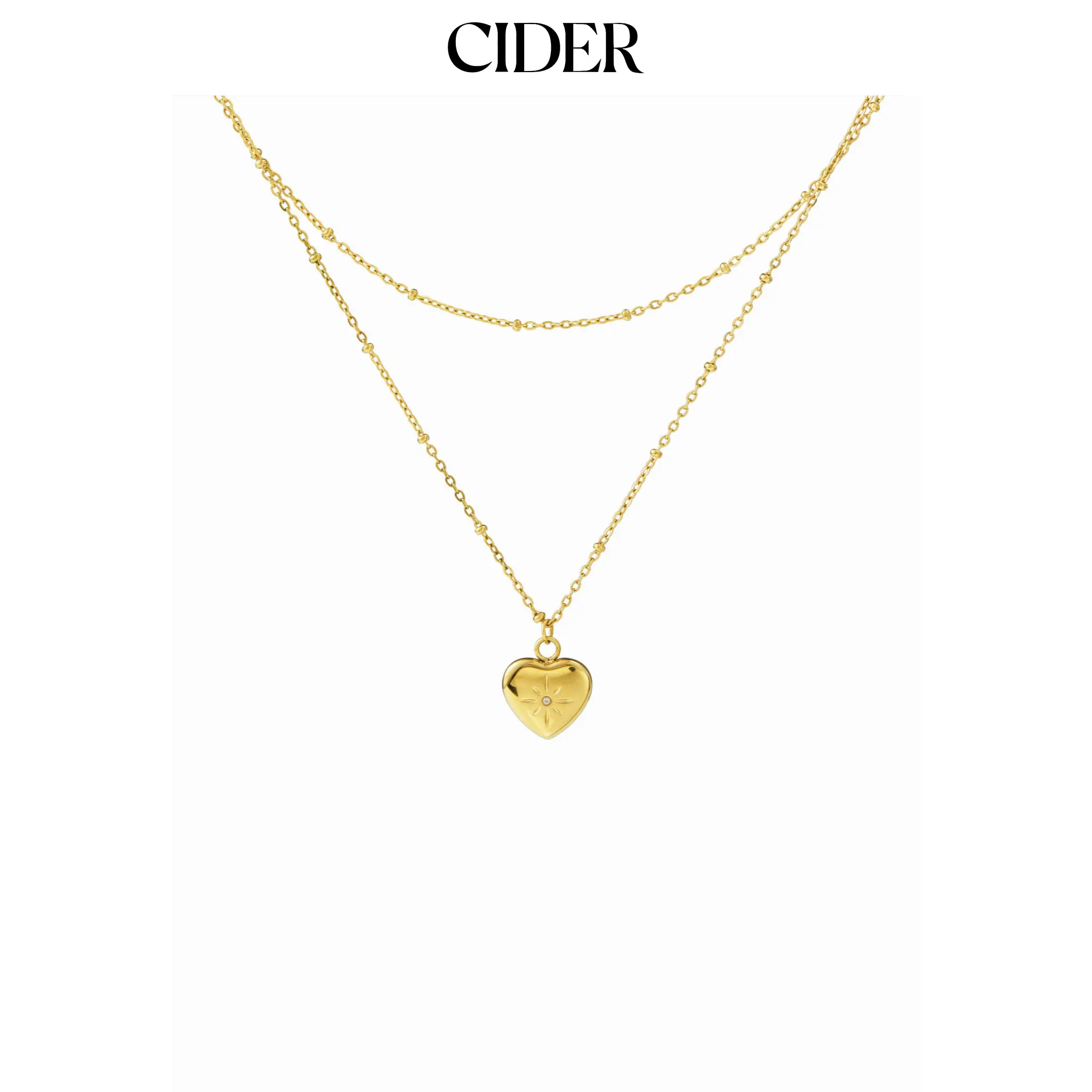 Cider HEART LAYERED NECKLACE
