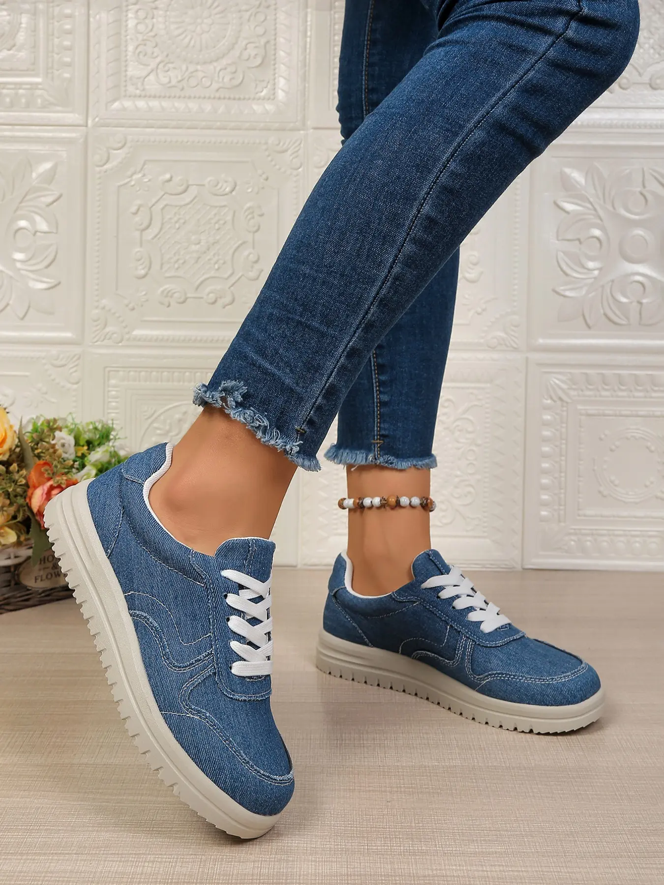 Women's Comfortable Flat Sneakers, Anti-Slip Sole, Durable PU Leather, Casual All-Season Walking Shoes, Perfect for School, Work, Office