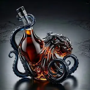 Octopus Kraken Decanter, Unique Design Drinkware, Perfect for Home Bar Decor, Durable Material, Ideal Gift Choice, Glass