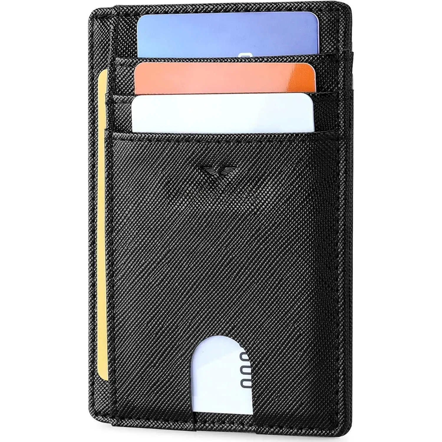 Modern Mens Wallet, Slim Minimalist Leather Card Holder with RFID Blocking for Front Pocket, Unisex Everyday Use in Gift Box