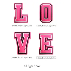 Shoe Decoration Clips, Vibrant Letters Cartoon Design, Shoe Decoration Charms, Shoe Accessories, Perfect for Customizing Footwear, Trendy Accessory for Fashionistas