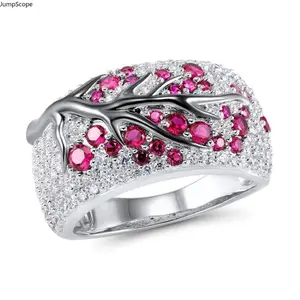 Nature Tree Blossom Fashion Wide Ring - MDF+Steel Female Accessory for Party Styling, Spring Outfits, Meaningful Sentimental Gifts
