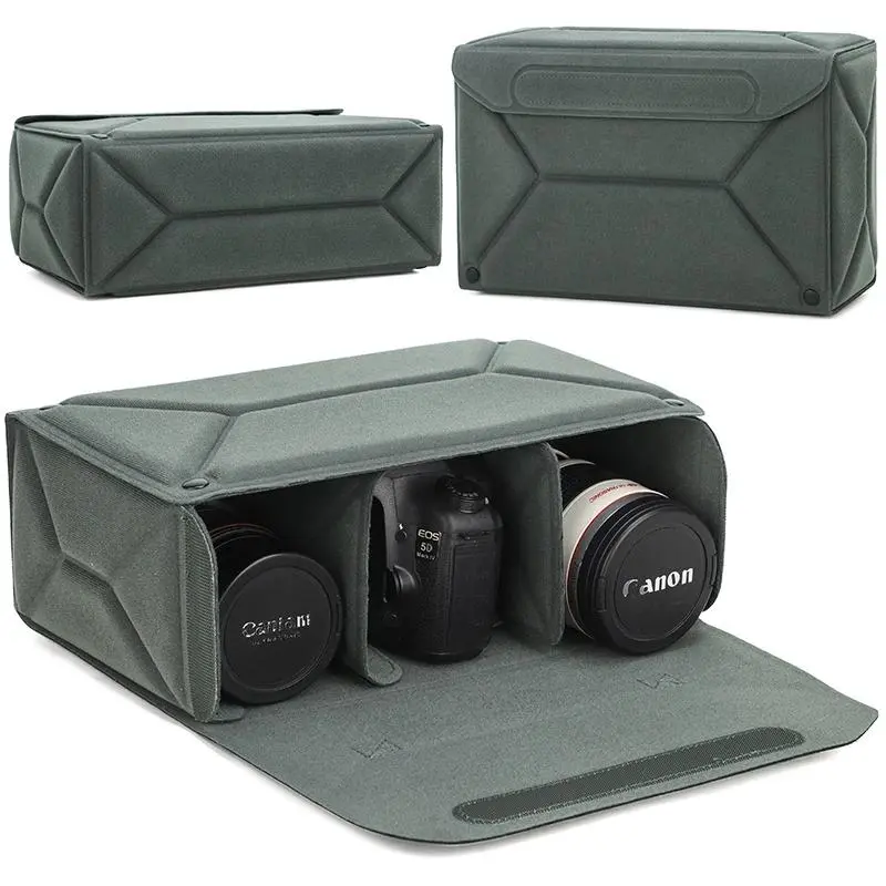 1-Piece Camera Inner Bag, Multi-Purpose Lens Bag for Mirrorless/DSLR Cameras, Portable Protective Inner Case, Photography Accessory