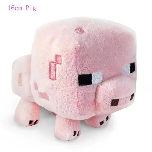 Pink MC Baby Pig Plush Stuffed Toys Doll MC Enderman Game Cartoon Wolf  Ocelot Sheep Toys Brinquedos Gifts for Children Kids