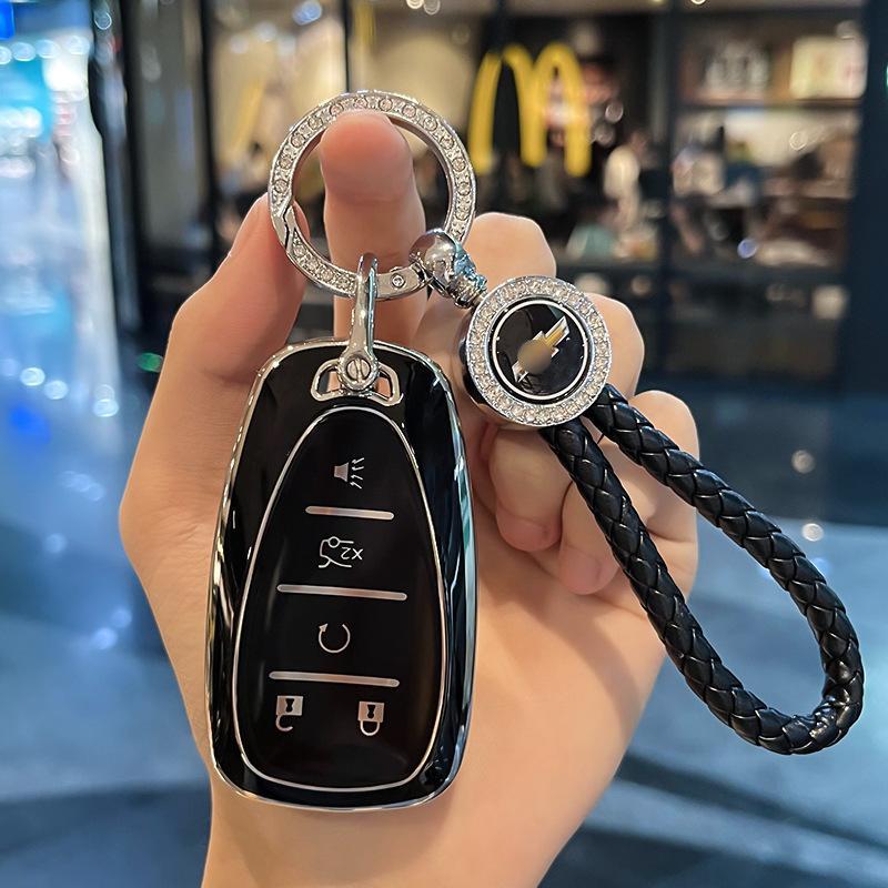 Chevrolet Key Case for Malibu XL Cruze Equinox Trax Traverse Impala Sail Key Cover Protector with Keychain Car Accessories Gift Chevrolet Key Case for Malibu XL Cruze Equinox Trax Traverse Impala Sail Key Cover Protector with Keychain Car Accessories Gift
