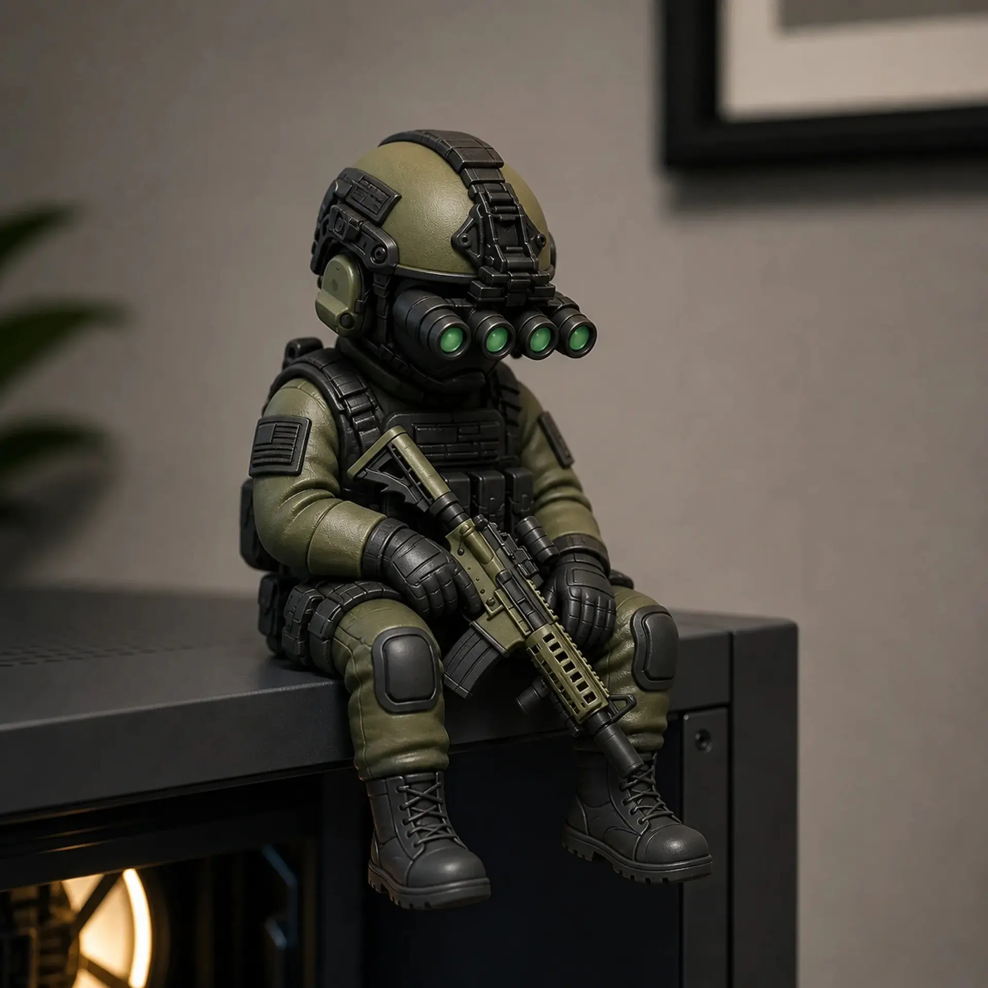 Creative Mini Soldier Figurine Resin Ornament, Unique Gift Idea, Decorative Sculpture, Perfect for Collectors and Enthusiasts, Resin Figurine Statue, Collectible Statue, Decor Figurine Ornaments