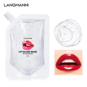 50ML Transparent Dewy Glossy Lip Gloss Base, Moisturizing Gel Formula, Non-sticky Lip Primer for Handmade Gifts, Makeup