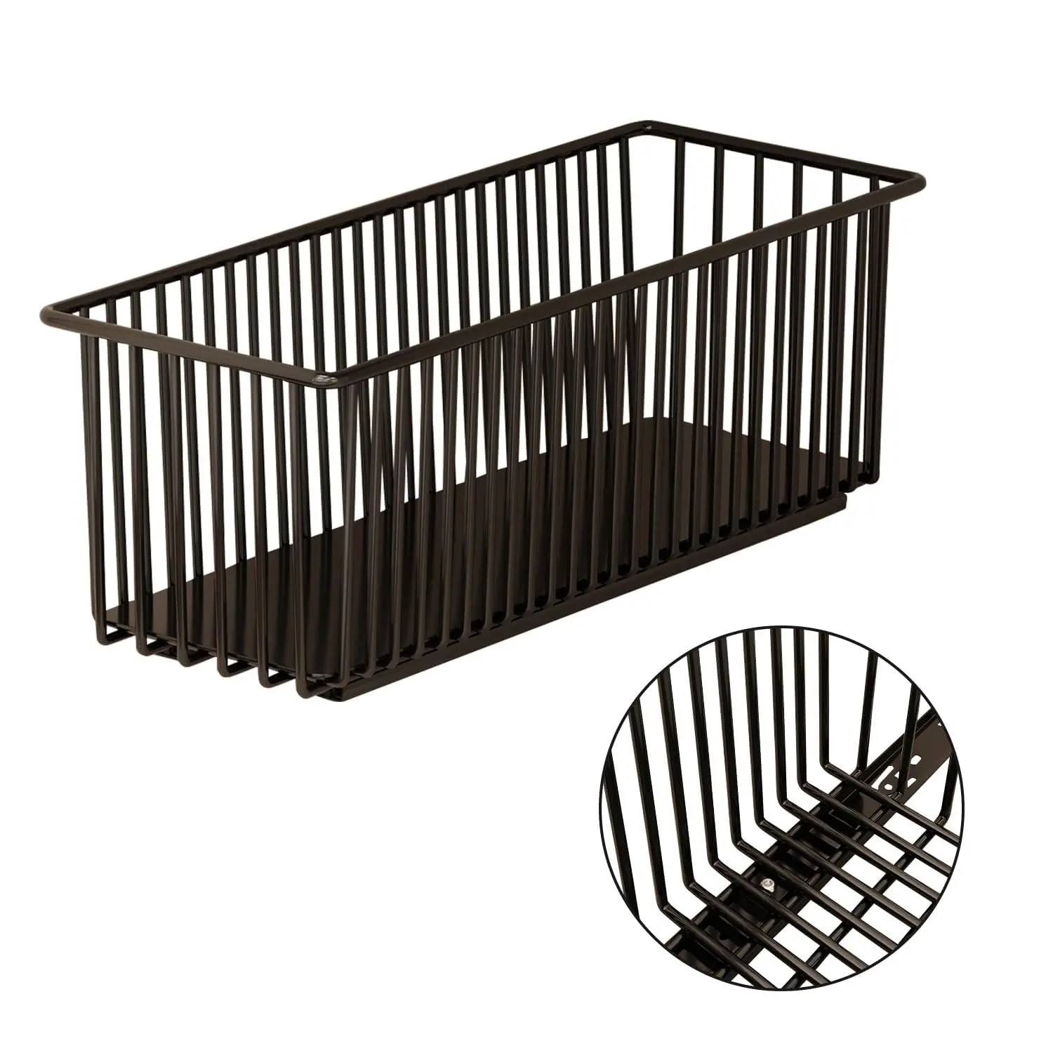Garvee 2 Pack Pull Out Cabinet Organizers Slide Out Basket Drawers Heavy Duty Carbon Steel Pulling Drawers for Kitchen Bathroom Cabinets Under Sink Durable and Smooth Sliding Storage Solution