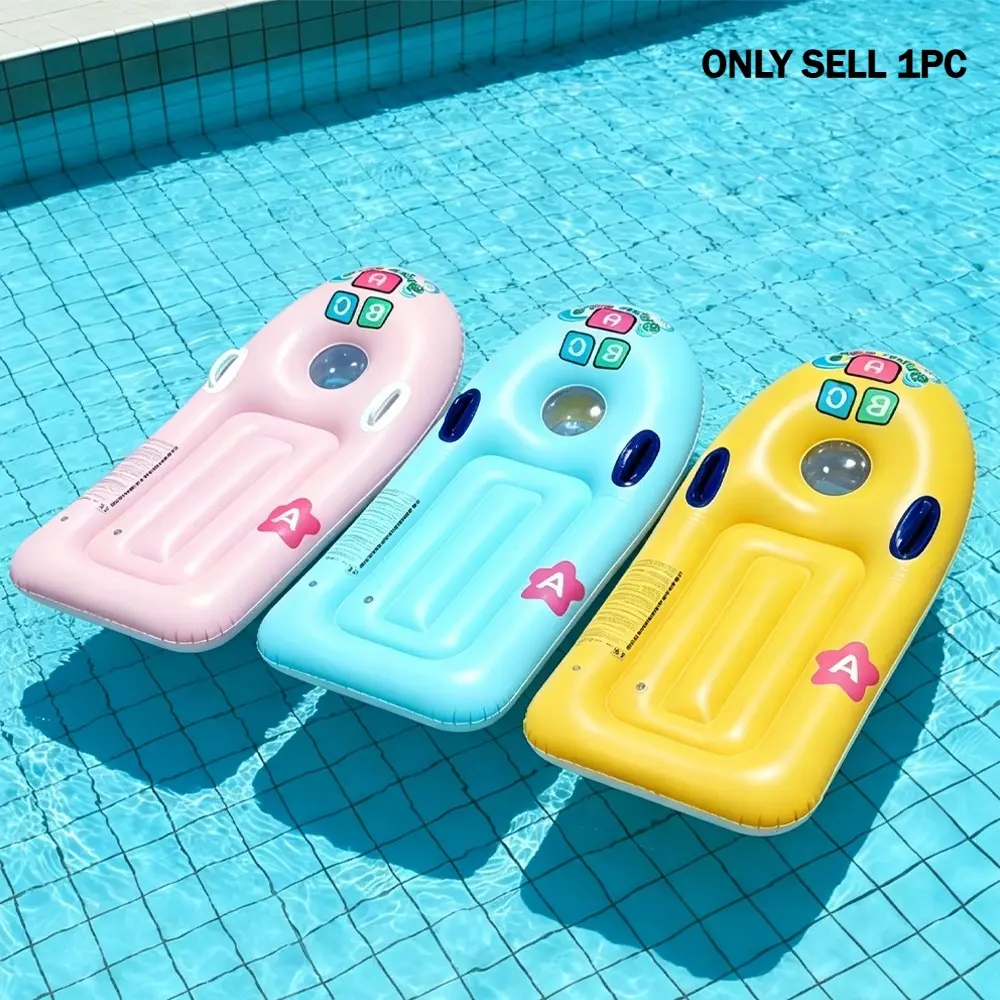 Inflatable Boogie Boards for Beach, Children's Inflatable Surfboard with Handle,Inflatable Beach Board,Suitable for Outdoor Beaches and Pools,Children's Swimming Float