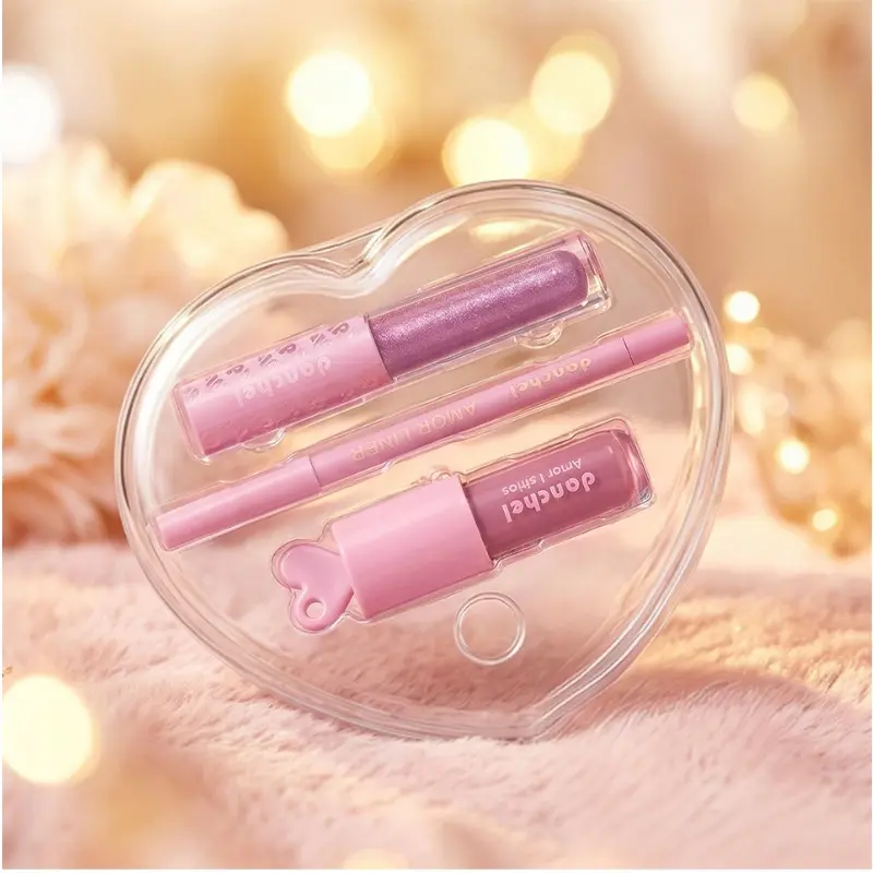 Plump & Glossy Lip 3‑Piece Gift Set, All‑in‑one Combo of Lip Gloss, Shiny Lip Tint and Lip Liner, Long‑Lasting Wear for Hydrating Plump Lip Makeup, Ideal Christmas Gift