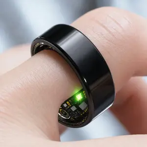 Smart Ring, Titanium No-Screen Design & Multi-Sensor Wellness Tracker, Sizes 7-12, For Men Women Daily Activity Tracking & Sleep Monitoring, Lightweight Waterproof iOS Android Compatible Discreet All-Day Wear, Heart Rate Monitor Blood Oxygen