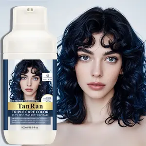 500ML Semi-Permanent Hair Dye Shampoo, Triple Care Color, 99.9% Coverage Covering Grey Hair, Lasts 8 Weeks, All Hair Types