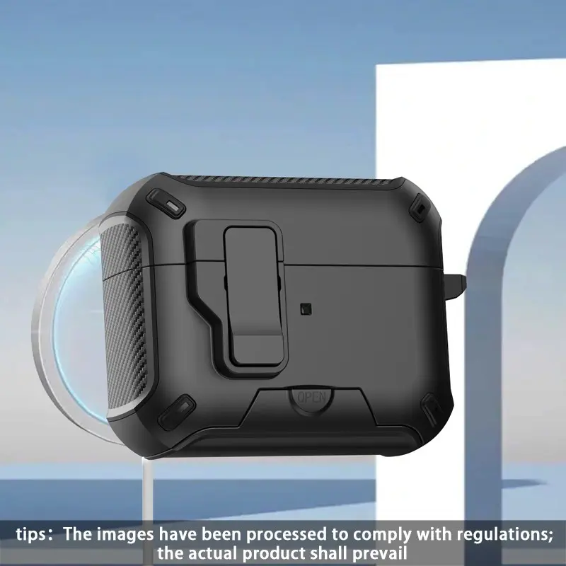 Anti-Drop Earphone Case with Clip Switch Stand Design, Compatible with AirPods Pro3, AirPods 4, AirPods Pro2, AirPods 3