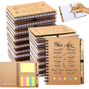 60 count/30 Set Christian Gifts Prayer Journal Set,  Verse Pens & Small Spiral Notebook, Bulk Church Notes Notebook Supplies - Faith Based Gifts for Women, Christian Stuff