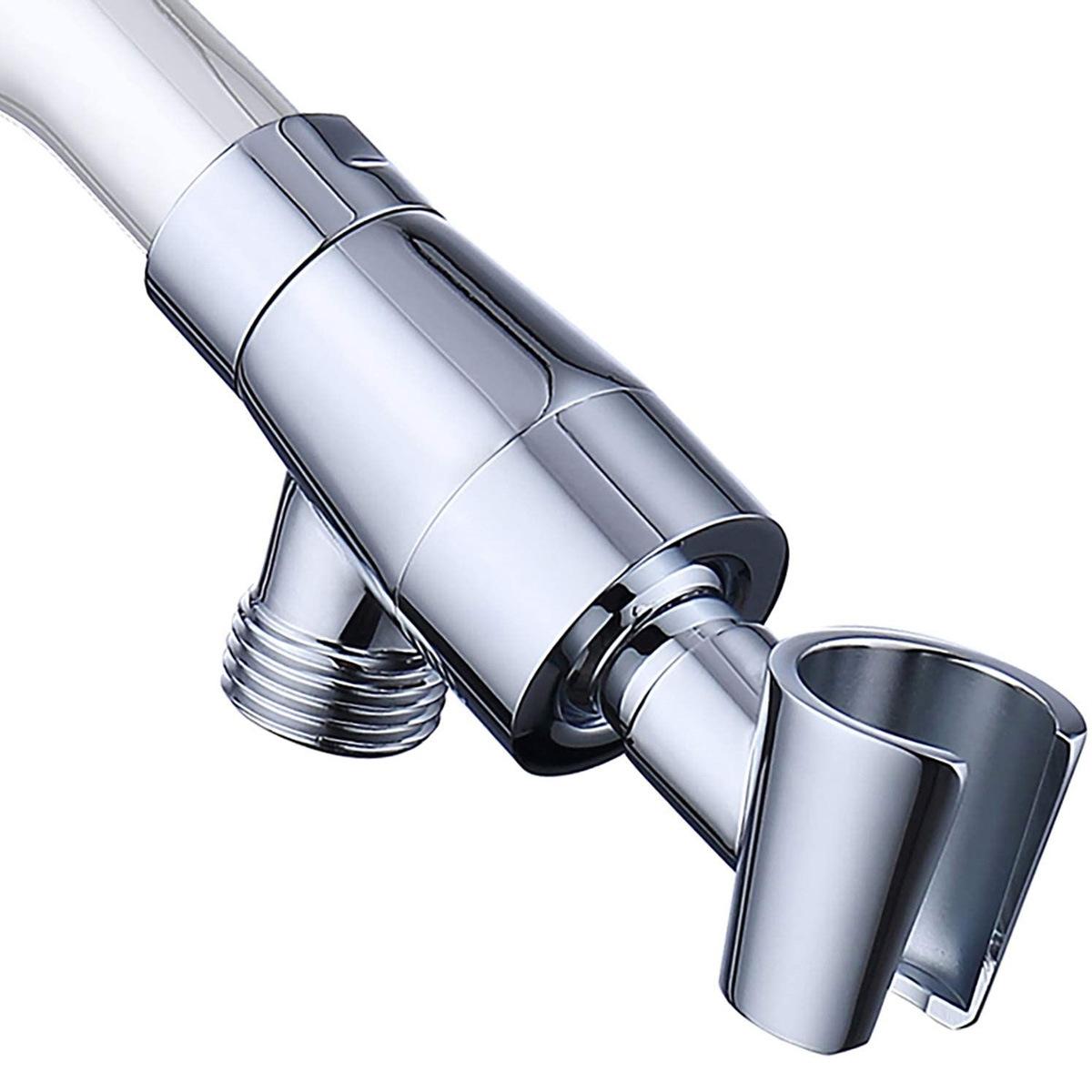 Bathroom 3-Way Diverter Socket - Faucet, Overhead Shower, and Shower Arm 3-Way Splitter & Mounting Adapter