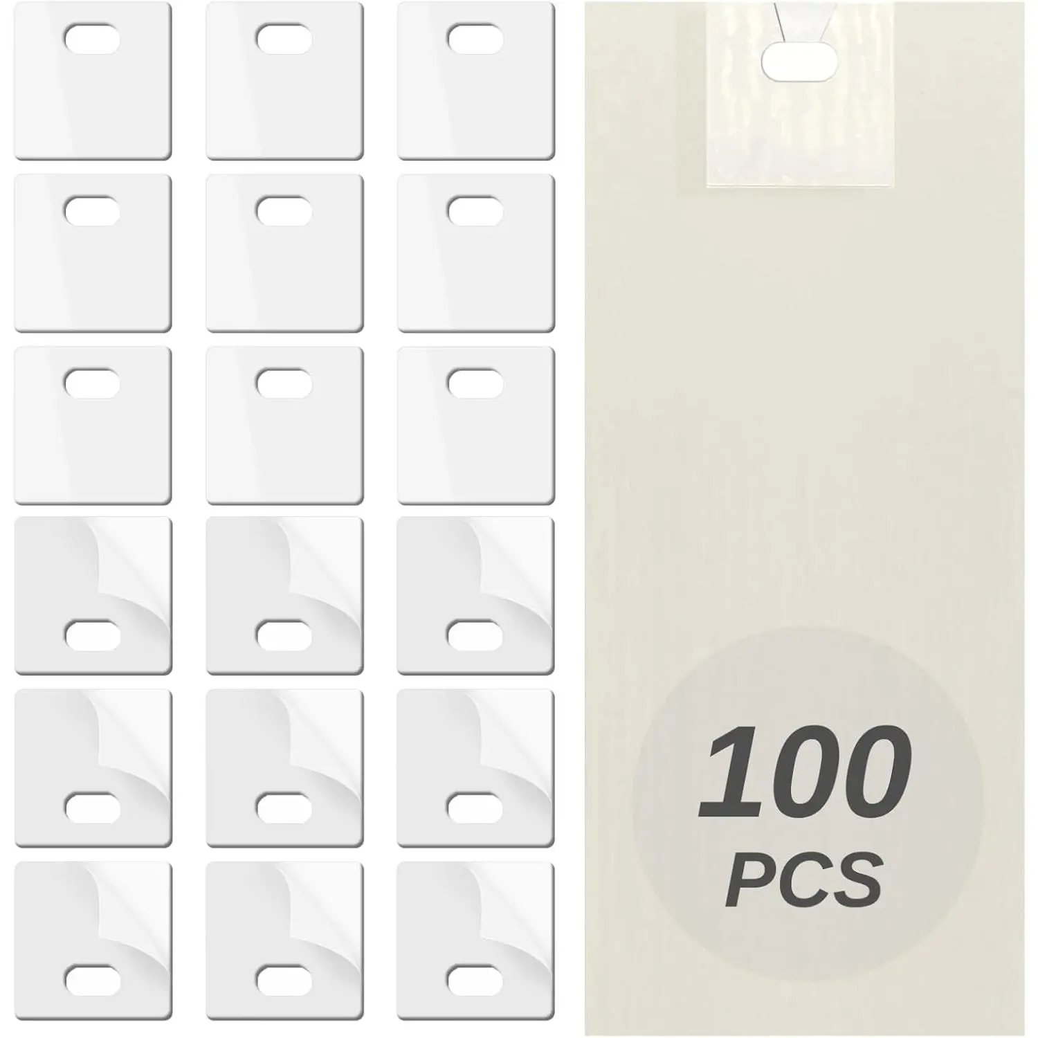 100 count Vertical Blinds  Slats Repair Kit, PVC Tabs | Transparent PVC tabs with  adhesive. No tools needed, easy fix for , office, rental, DIY window blind repairs