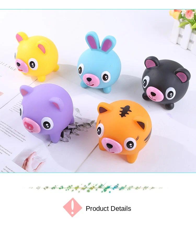 Talking Animal Baby Toys Jabber Ball Tongue Out Stress Relieve Soft Cute Tiger Pig Dog Ball Great Gifts for Kids Adult Baby Toys