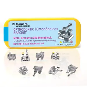 LA MIERE 20PCS Teeth Metal Braces, MIM Monoblock Brackets, 0.22 Slots 3-4-5 with Hooks 20pcs/Pack, (MBT, Mini) 1PK