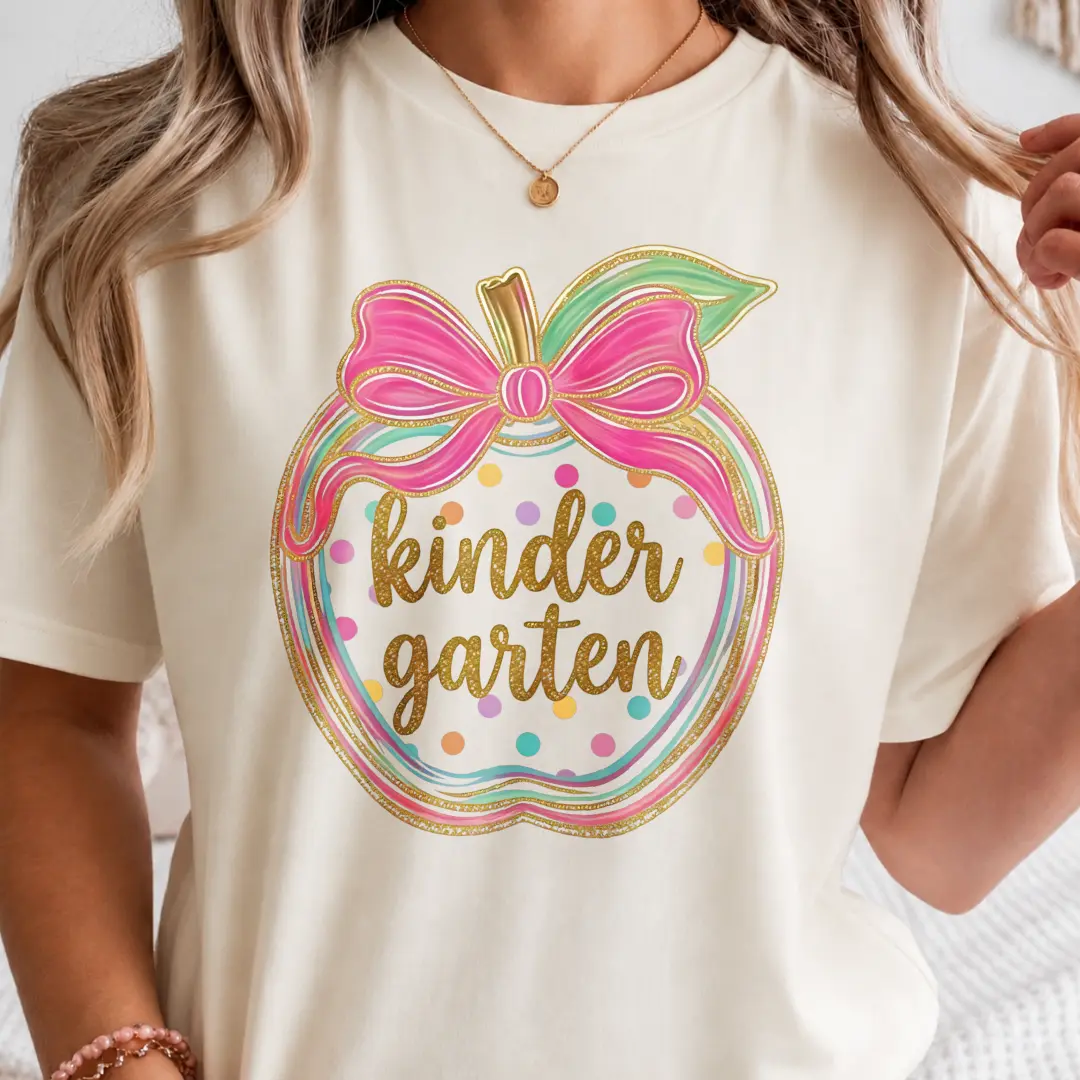 First Day of School Shirt, Teacher Apple Shirt, Back to School Tee, Pre K to 4th Grade Shirt, Preppy Teacher Shirt, Pink Gingham Apple Tee Casual Tshirt