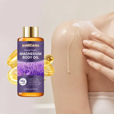 High Purity Magnesium Lavender Body Massage Oil, Soothing Oil, Aromatherapy Moisturizer, Ideal Post-Workout & Pre-Sleep, Unisex Relaxation Care