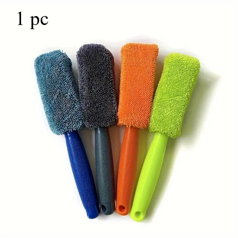Ultra-Soft Microfiber Wheel Brushes - Scratch-Free Tire Cleaning, Metal-Free Design For Car Rims