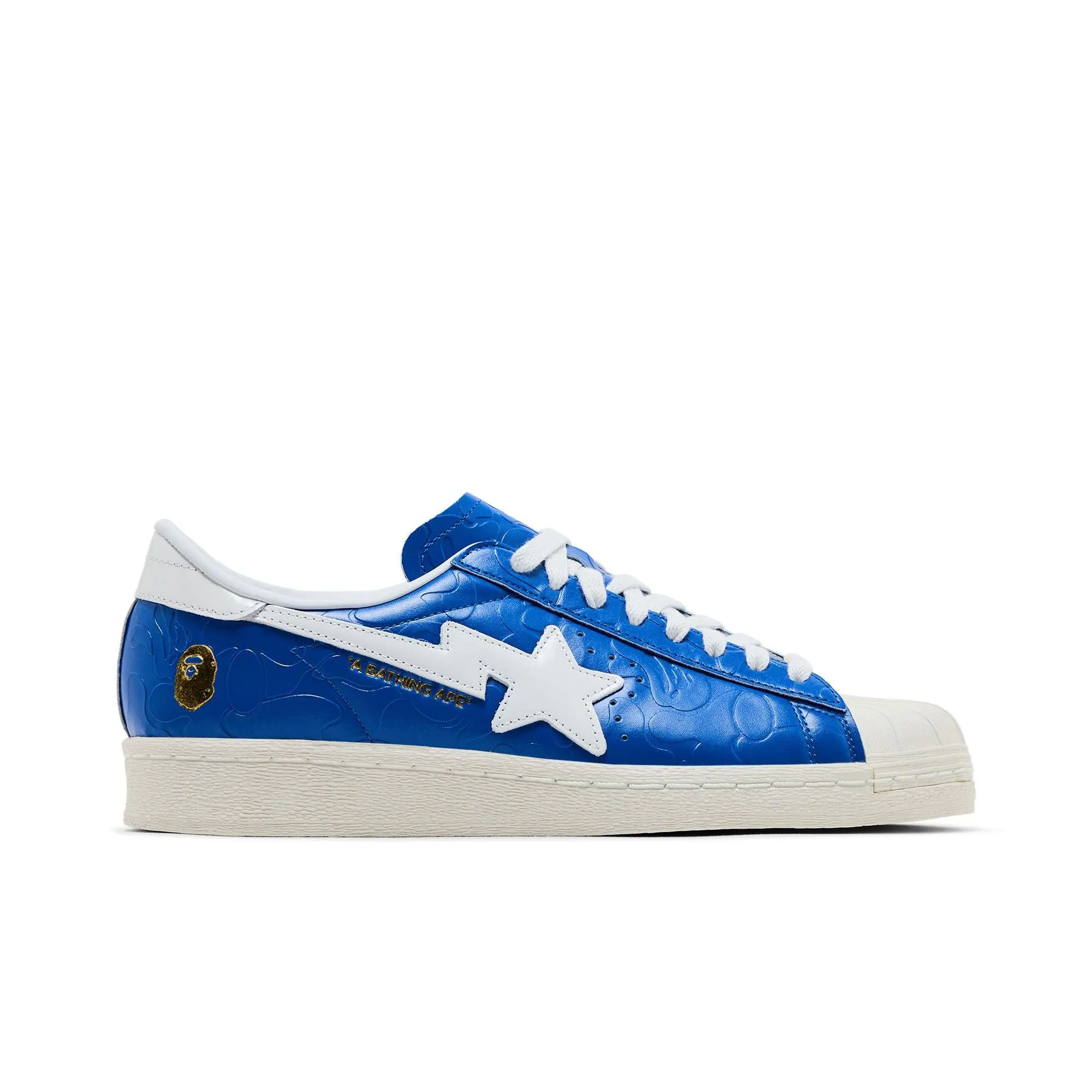 BAPE x adidas Superstar Vintage 'Blue White' (Unisex) Blue/Cloud White/Off White sneakers JR2702