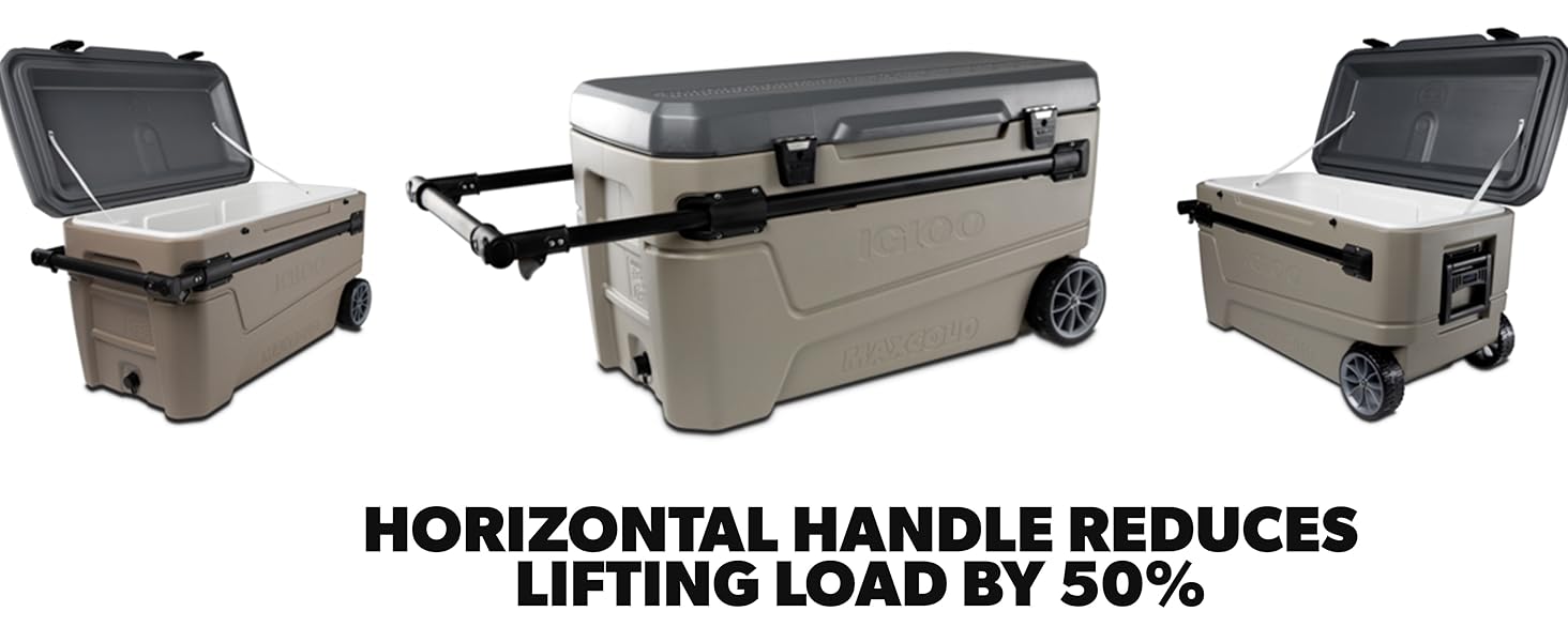 Igloo Maxcold Glide 110Qt Wheeled Cooler |   Insulated Hard Shell Ice Chest