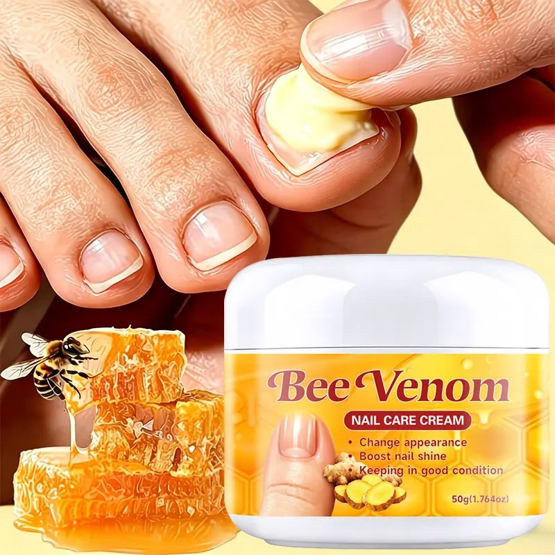 Honeycomb Turmeric Nail Care Balm, Moisturizing Hydrate Brightening Hand Foot Nail Cream, Natural Ingredients, Improves Dark Brittle Nails, 50g