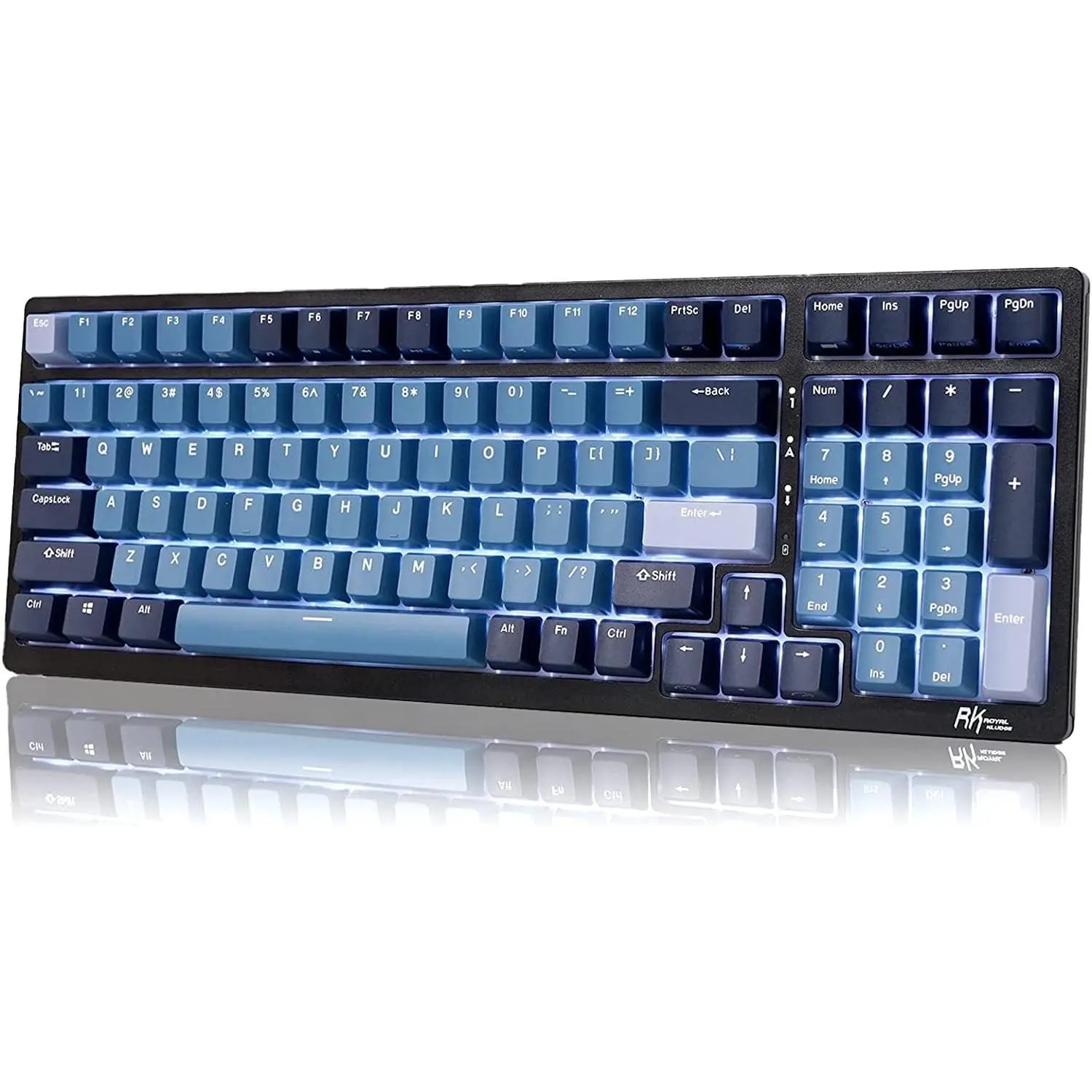 98  Mechanical Keyboard, 100  98% Layout with Custom Switches Hot Swappable, Tri-Mode BT5.1/2.4G/USB-C Full Size Gaming Keyboard with Numpad RGB, Brown