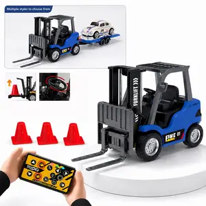 Mini Alloy Forklift 1:64 Scale, 2.4GHz Remote Control, Adjustable 3-Speed, USB Rechargeable, Dual Mode, Birthday Gift for Kids, Remote Control Forklifts