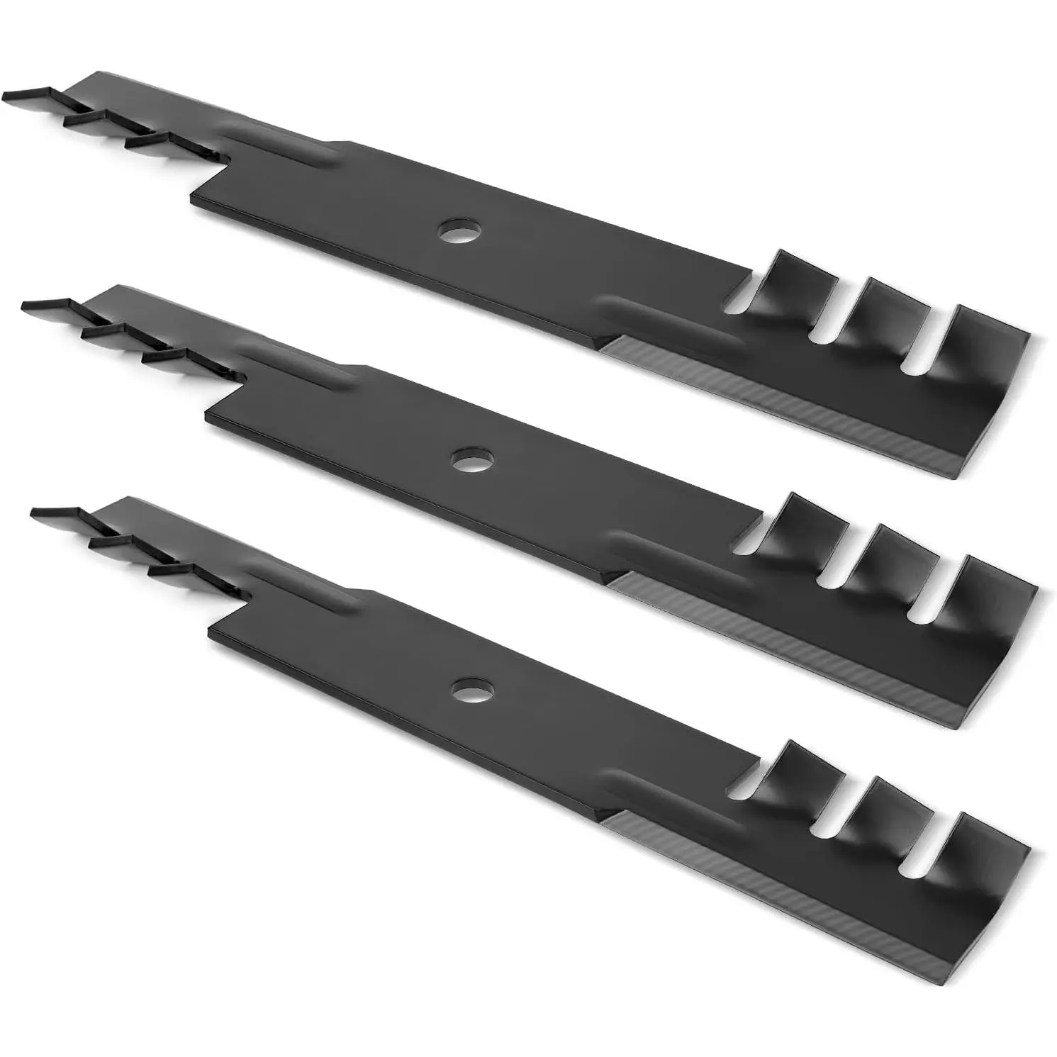 795757 Mower Blades Fit for Hustler 48" Deck, 038-5350-00 Mulching Blade Replaces for Bad Boy, Scag 481706 482877, Bunton PL4205, Great Dane D18086, 3 Pack, Duty Steel, Grass Mulch