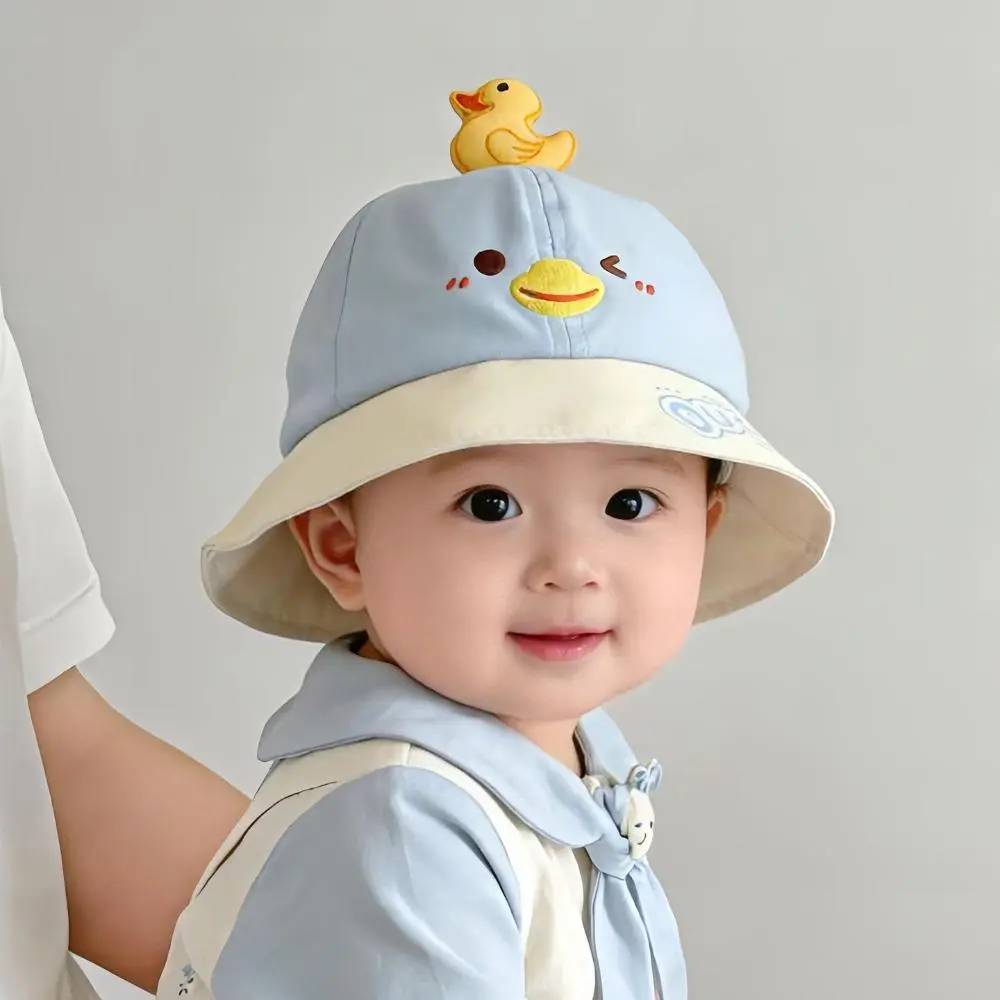 Unisex Kawaii Bucket Hat - Family Travel Foldable Cap, Portable Solid Color Soft Fabric, Wide Brim, UV400 Sun Protection, Lightweight for Beach & Daily Use, Hand Wash Only, No High-Temperature Ironing