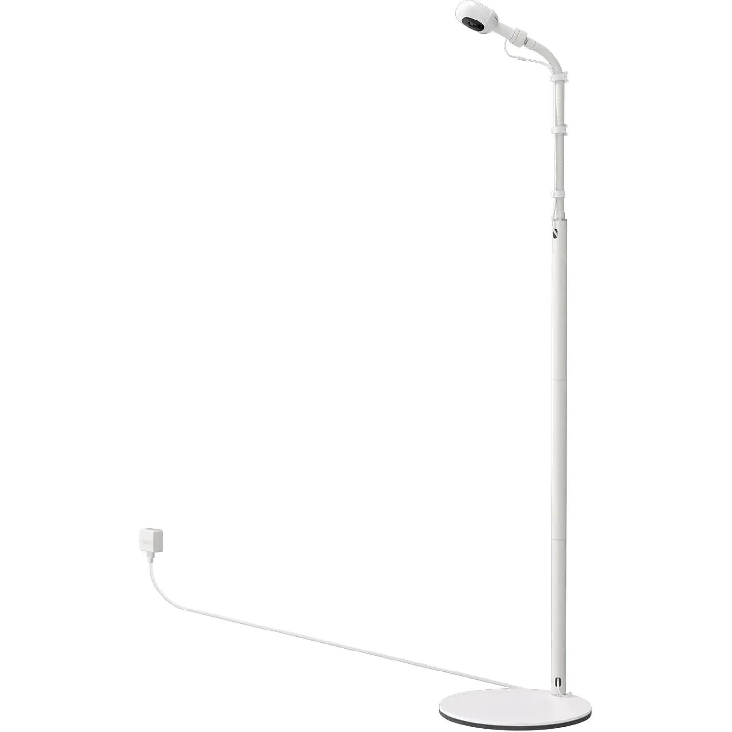 Nanit Compatible Floor Stand for Nanit Pro Baby Monitor - Gooseneck Swivel Holder Mount, Adjustable Height, Stable Base, Temperature & Humidity Display, Tool-Free, Wall Damage-Free (Camera Not Included)