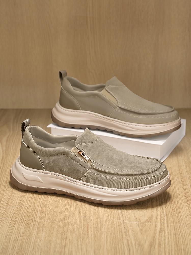 Men's Breathable Canvas Slip-Ons – Ultra Light, No Smell, Soft Sole Summer Shoes  5822