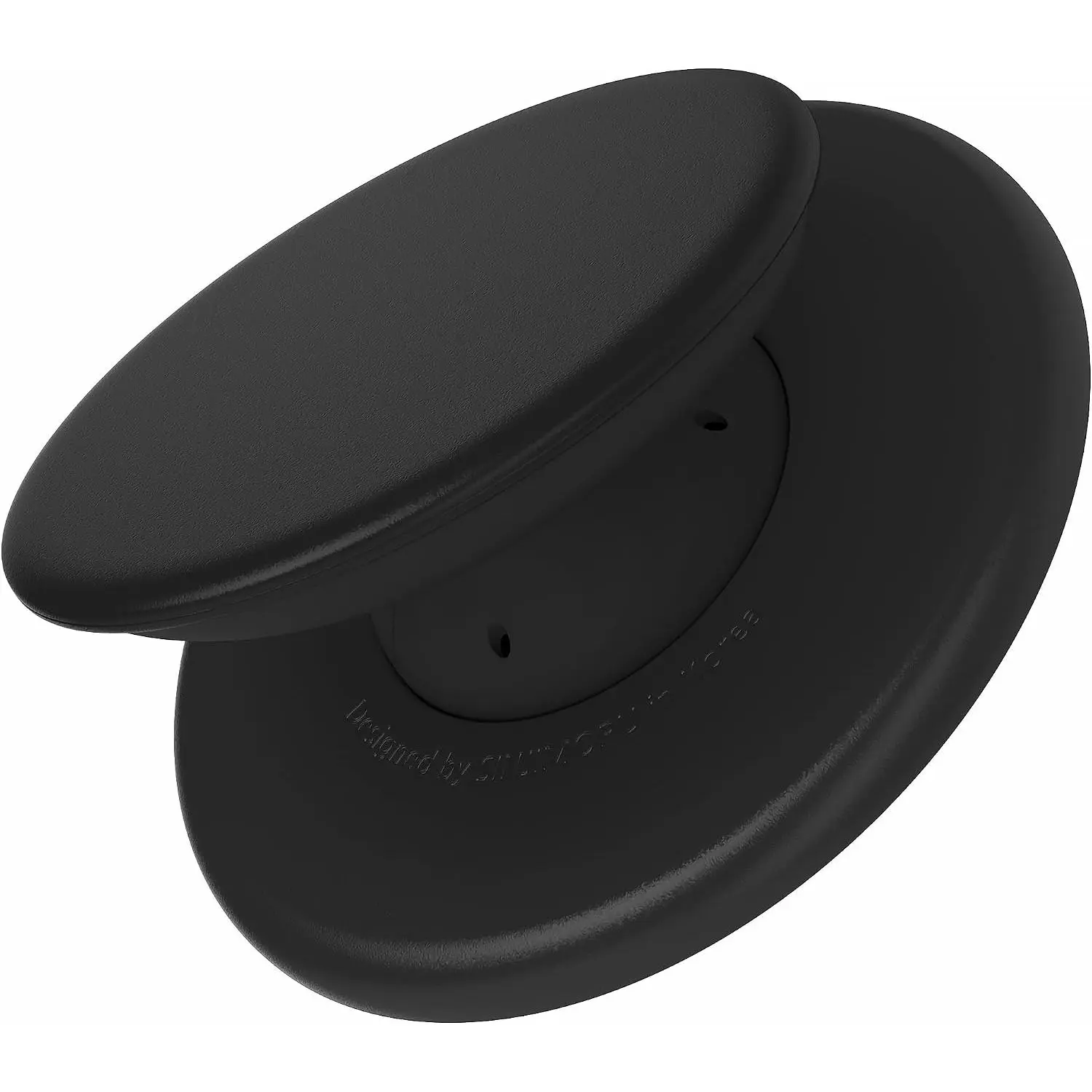 Phone Grip for MagSafe, Soft , Black | M-Tap Tok, 3000G  strength, soft  finger grip, - fold, fits  17-12