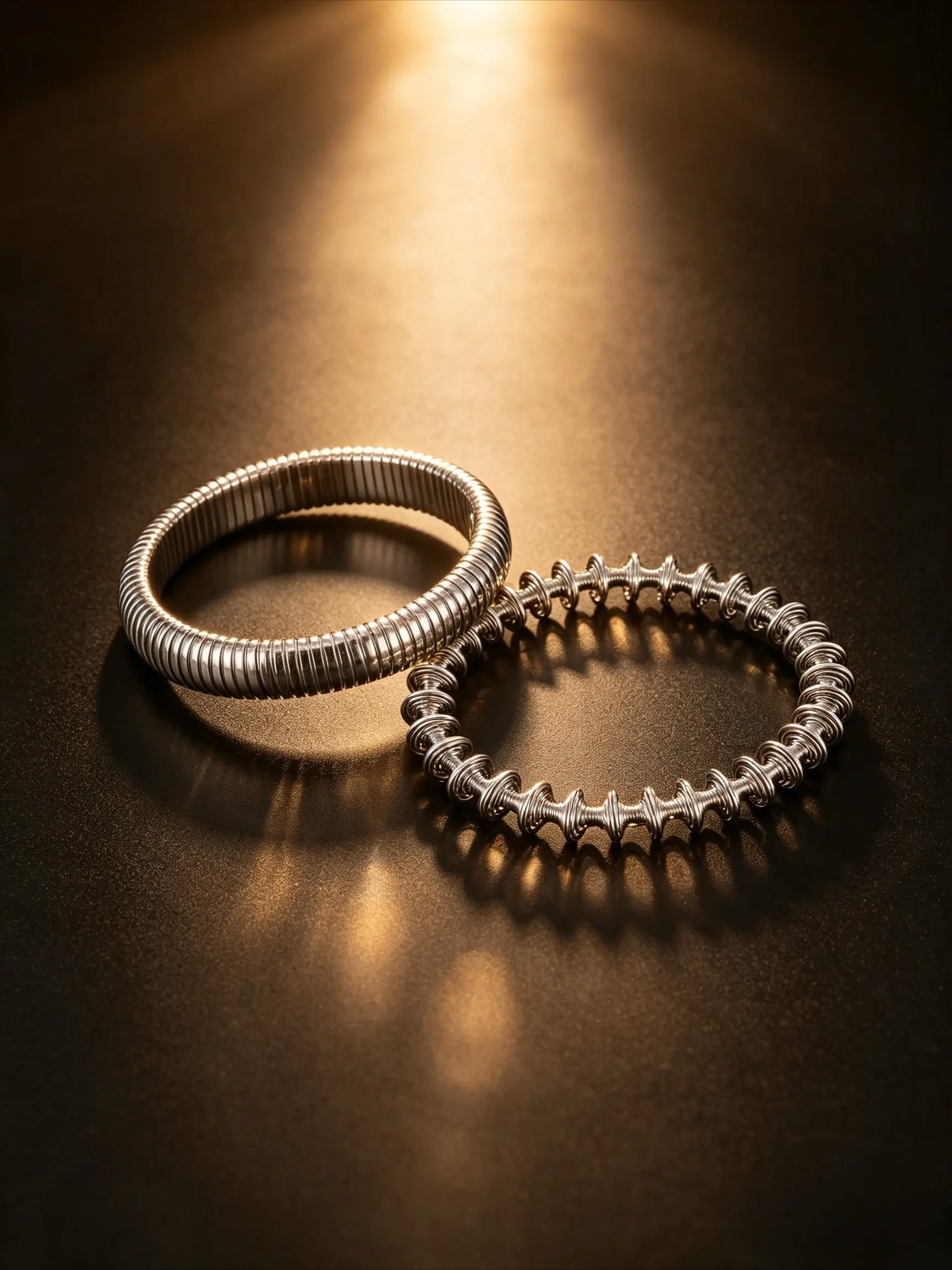 2Pcs Vintage Textured Gear Fishbone Bangle Bracelet Set, European American Antique Matte Metal Stackable Bangles, Jewelry for Daily Wear Street Style Casual Dating Occasions