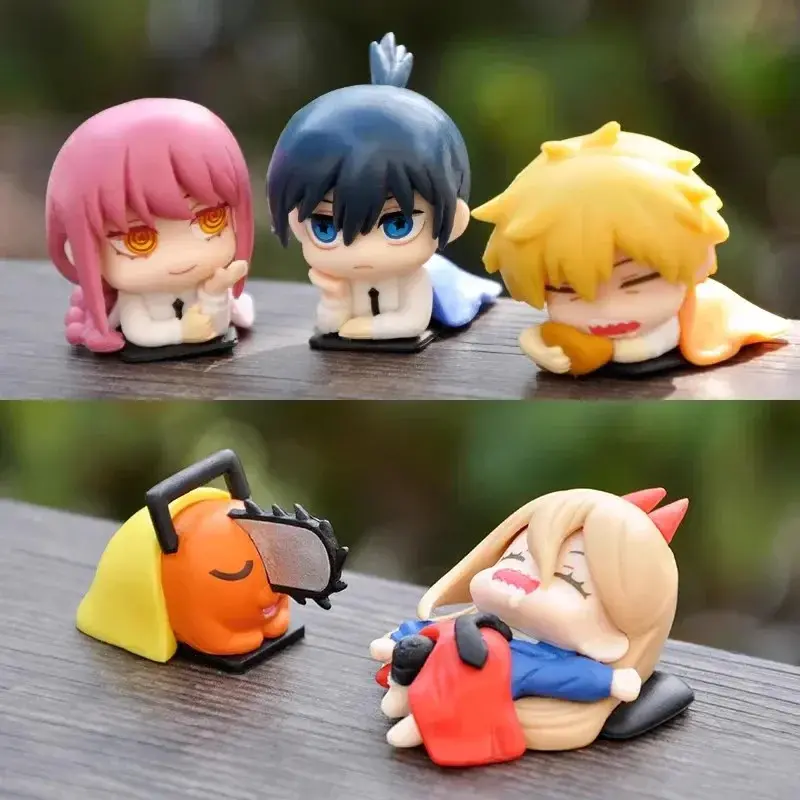 Anime Chainsaw Man Figure Sleeping Denji Decoration Statues Kawaii Figurine Pochita Sculpture House Decoration Desk Toy Gift