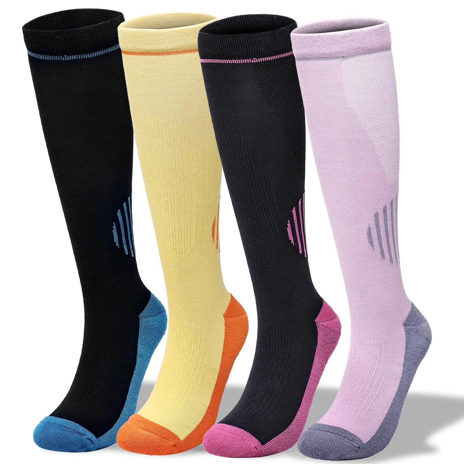 Women's Knee High Graduated Compression Socks 15-20mmHg - Support for Nursing, Running, Travel & Daily Wear