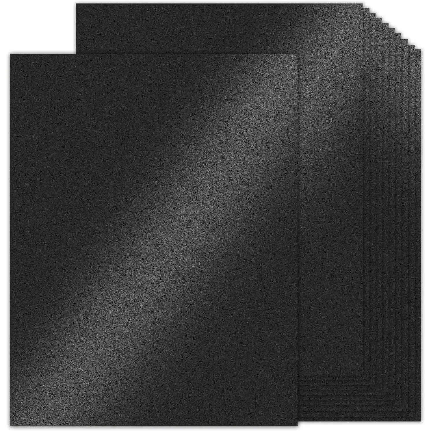 24 Sheets Black Shimmer Cardstock 8.5 x 11 Metallic Paper |  80lb Card Stock Letter Size Sheets for Halloween, Invitations, Scrapbooking, Crafts, Graduations