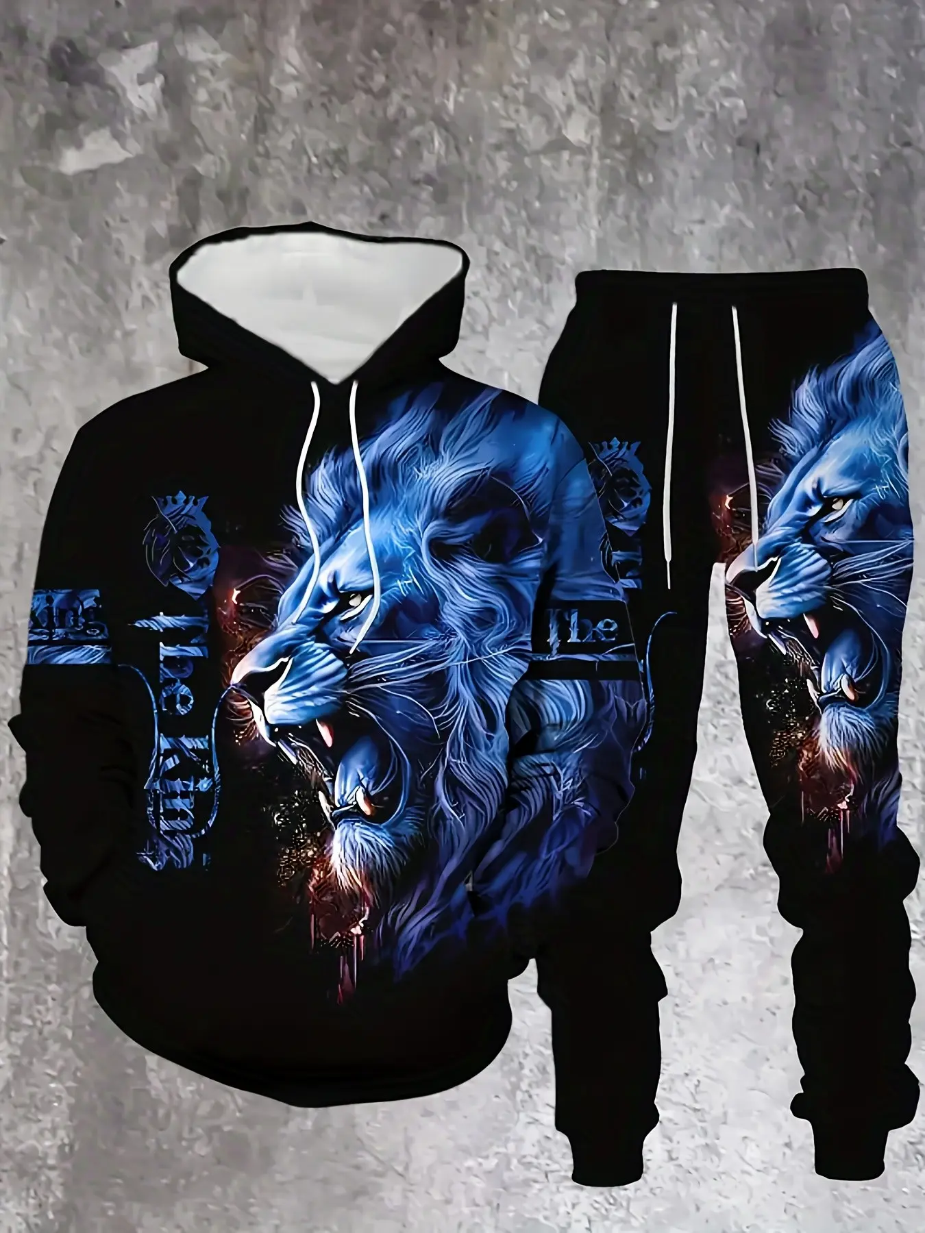 3D Scorpion Print Hooded Sweatshirt Set, Unisex Casual Graphic Pullover, Long Sleeve Ankle-Length Pants, Fall & Winter Fashion