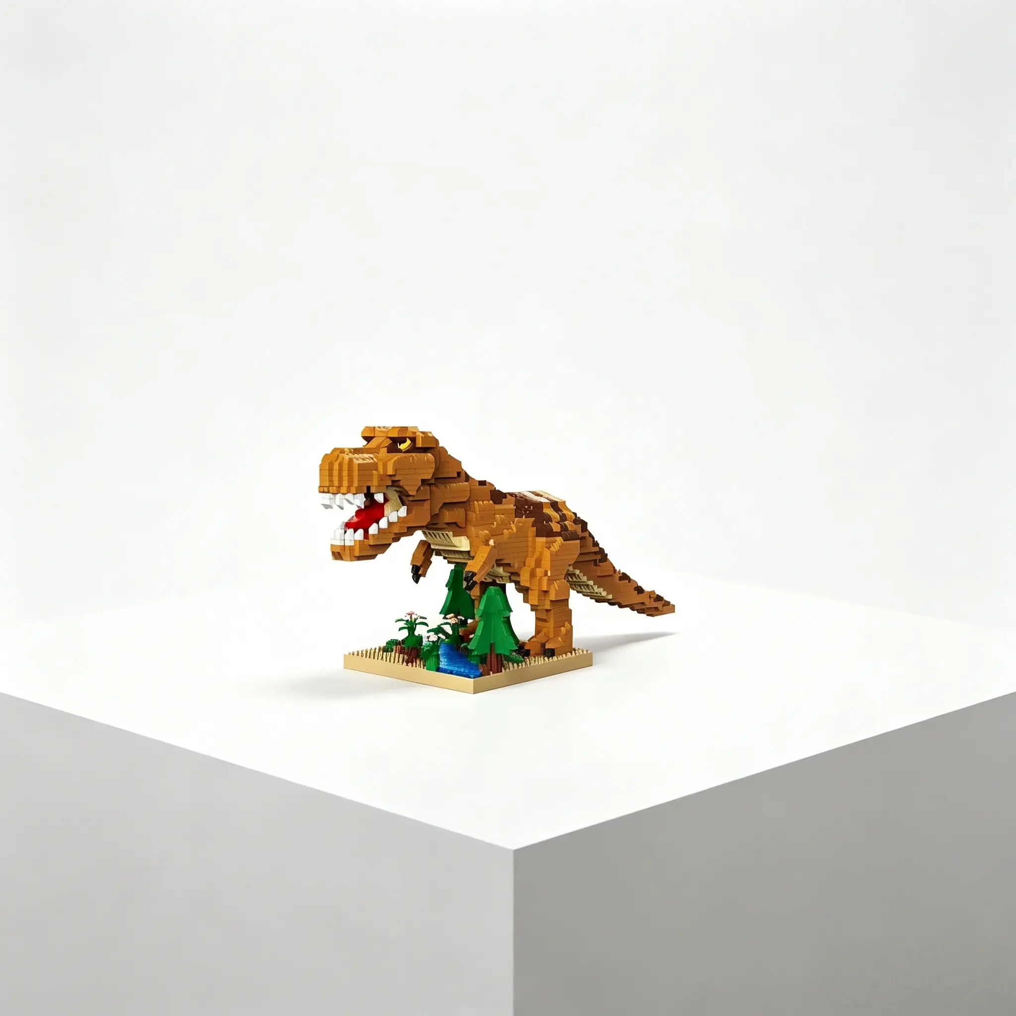 Dinosaur Theme Micro Mini Building Blocks, DIY Assembly Toy, Abs Material, Includes Tyrannosaurus and Stegosaurus Models, Perfect Gift