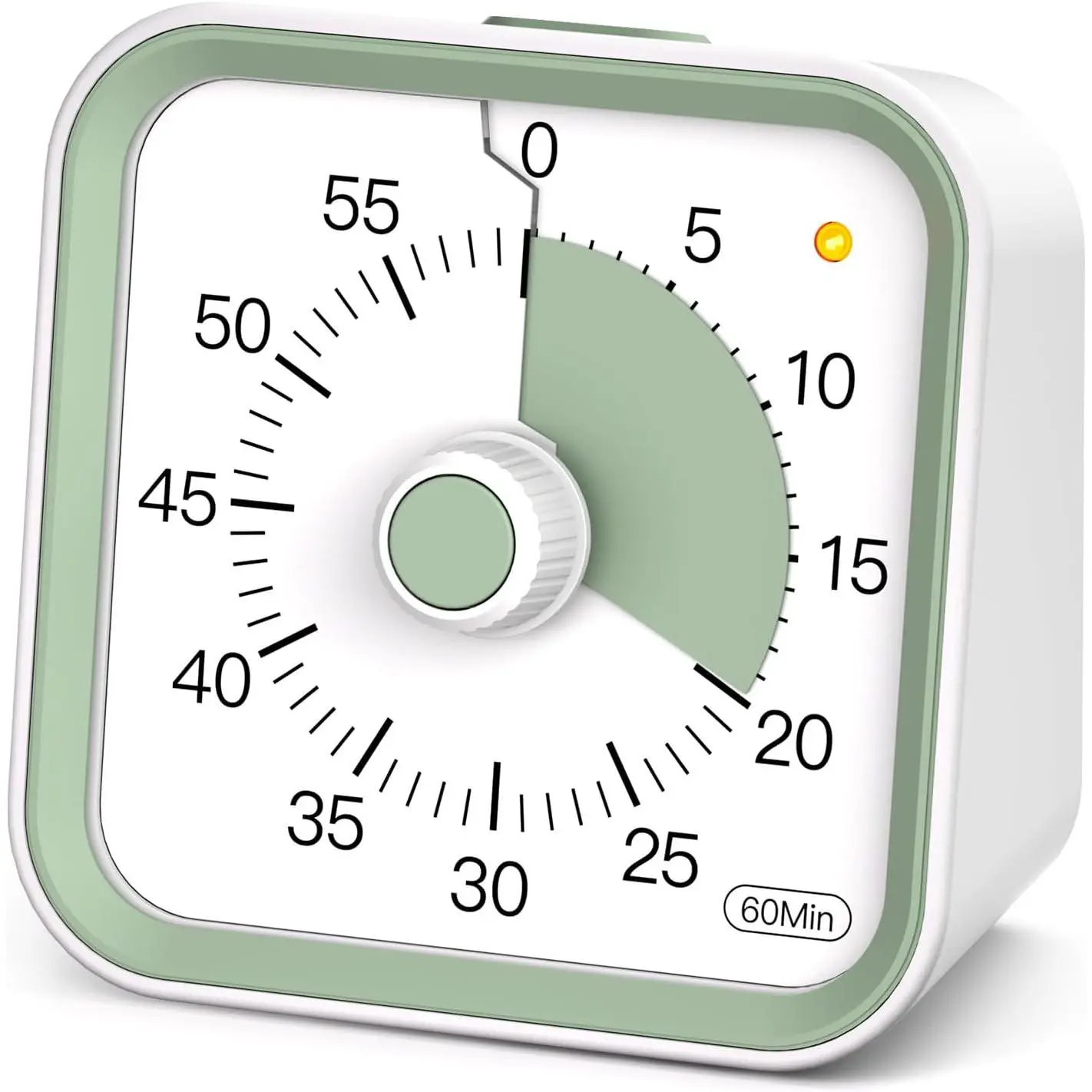 Visual Timer for , Cute Timer with Pause Function, White | Time Management for Classroom, , Kitchen, , Study,  3 Volume Levels, Light , Easy to Use